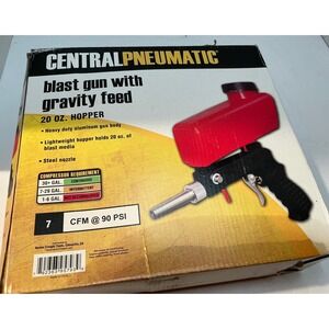 Central Pneumatic Blast Gun Gravity Feed 20 oz Hopper 95793 Sandblaster Tool